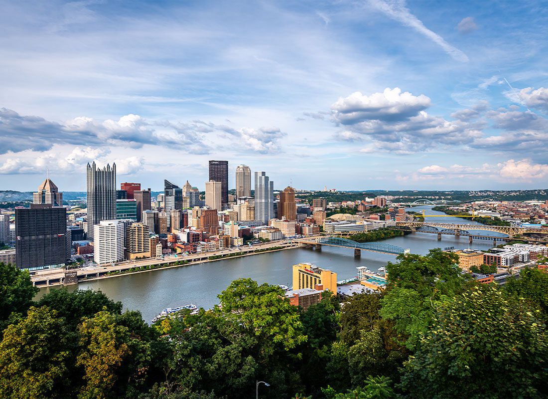Belpre, OH - The Pittsburgh Skyline from Mount Washington