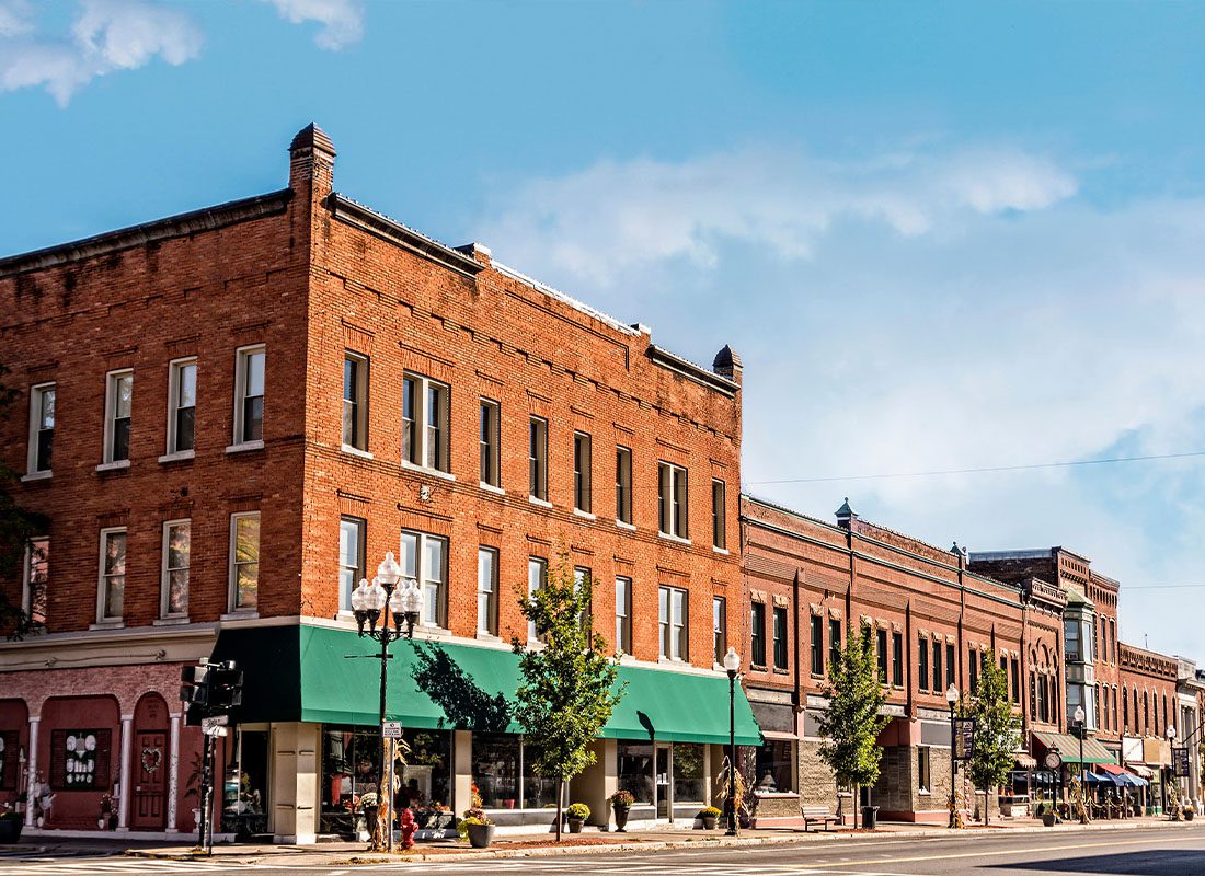 Pomeroy, OH - Scenic View of a Small Town Main Street in Ohio